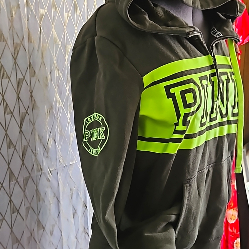 PINK half zip hoodie - Picture 2 of 2